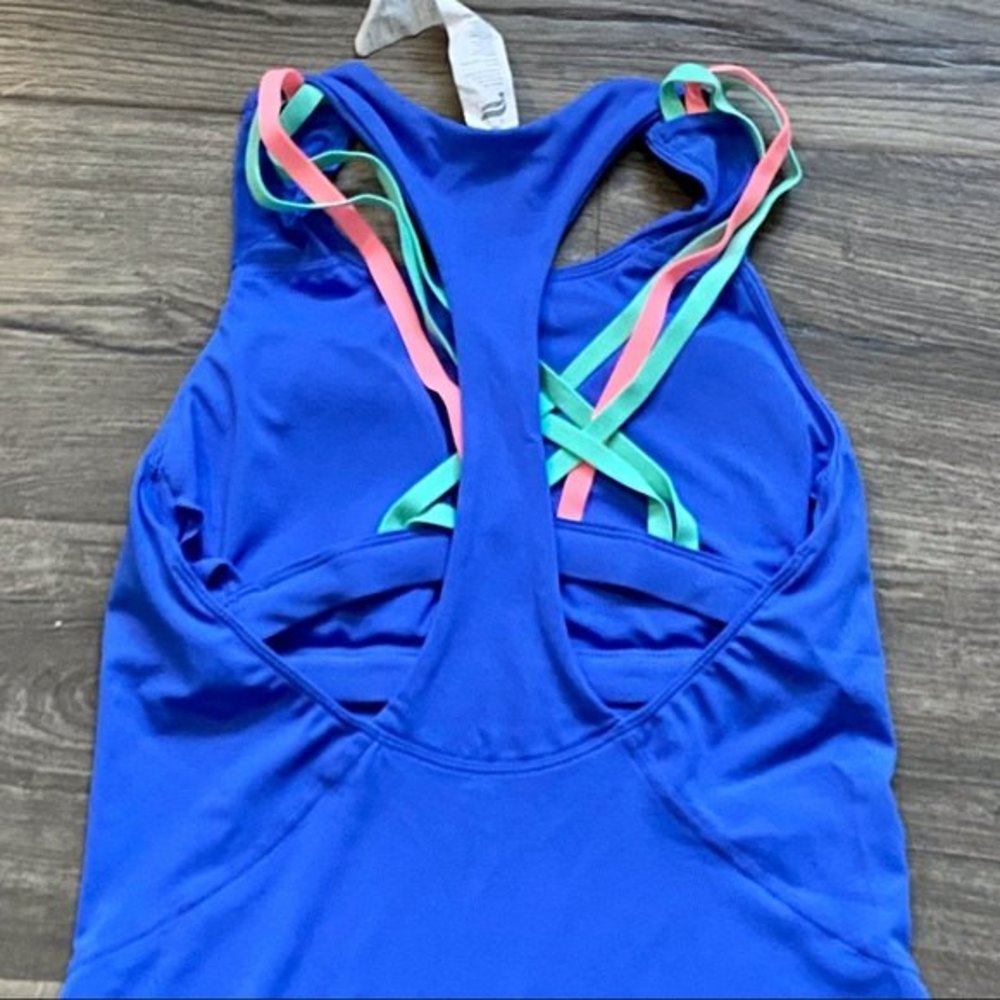 Fabletics Kessler Built-In Bra Tank Baja/Seascape Multi Size XS - Picture 5 of 7